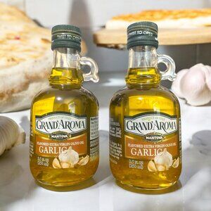 8.5 Oz Garlic Grand'aroma Flavored Extra Virgin Olive Oil (Pack of 2)